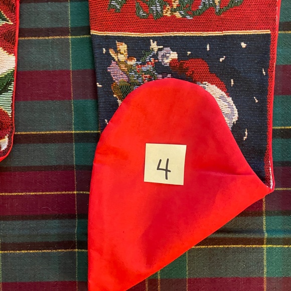 Woven Christmas stockings with hanger loop 5/$15 great for wine bags - Picture 10 of 15